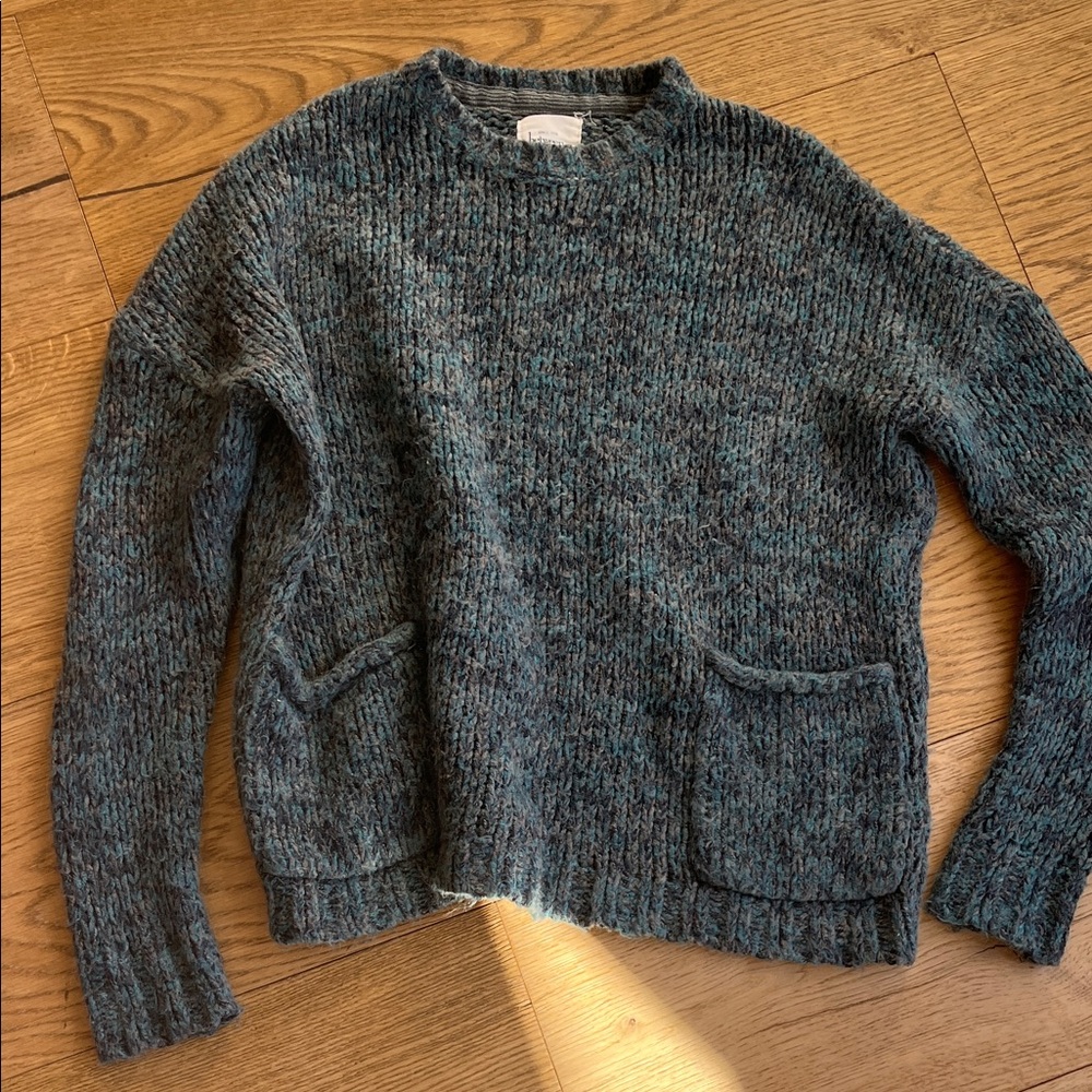 Cozy Blue-Gray Knit Sweater